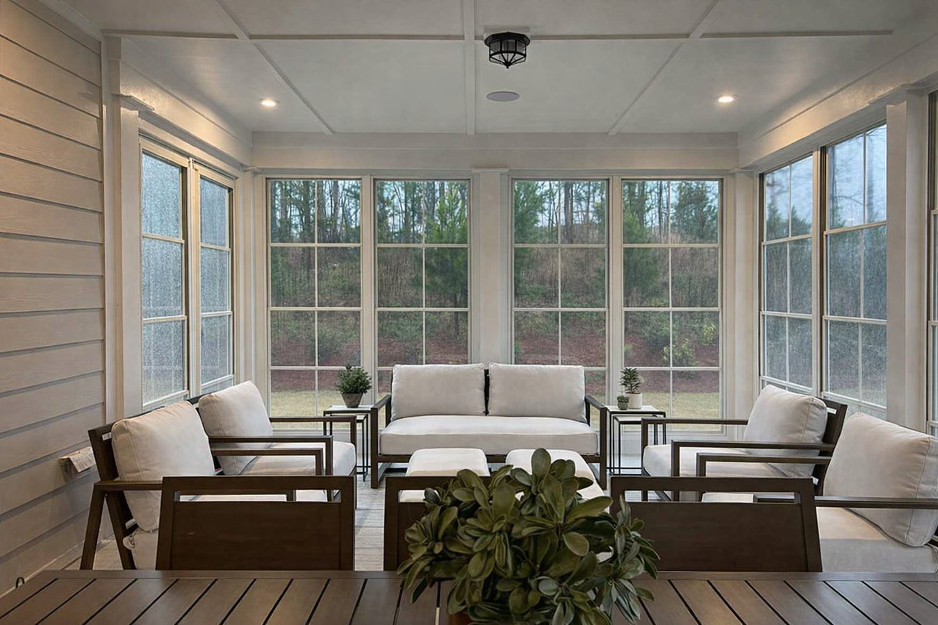 Patio-to-sunroom conversion